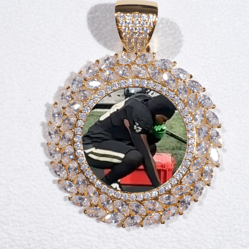 Large 3D Wheat Ear Custom Picture Pendant