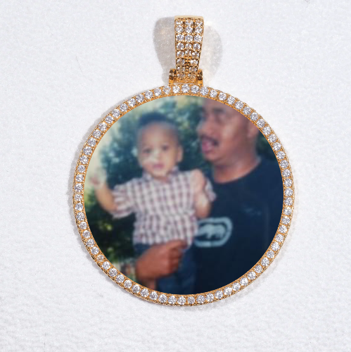 MEDIUM 3D CIRCLE CUSTOM PICTURE PENDANT