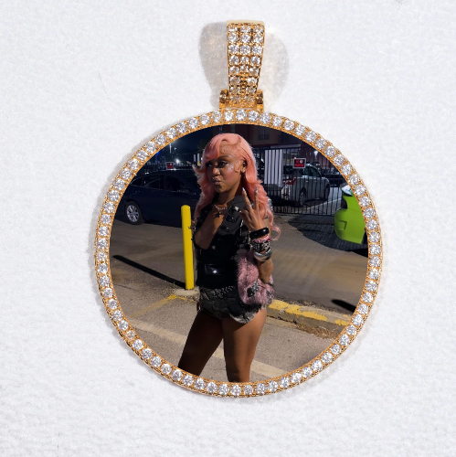 MEDIUM 3D CIRCLE CUSTOM PICTURE PENDANT