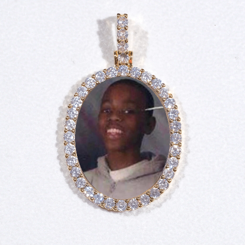 3D Oval Custom Picture Pendant