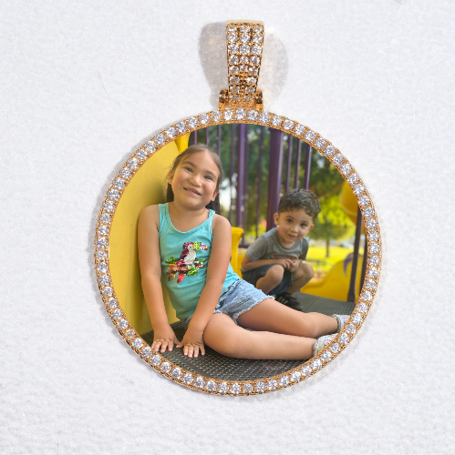 MEDIUM 3D CIRCLE CUSTOM PICTURE PENDANT