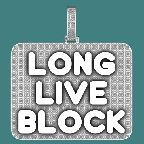 CUSTOM LETTER NECKLACE 3D BIG SQUARE