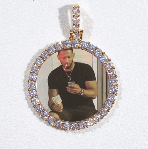 3D CIRCLE CUSTOM PICTURE PENDANT SMALL SIZE