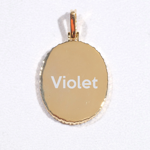 3D Oval Custom Picture Pendant