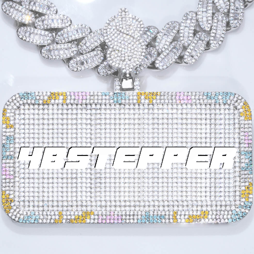CUSTOM LETTER NECKLACE 3D COLORFUL SQUARE