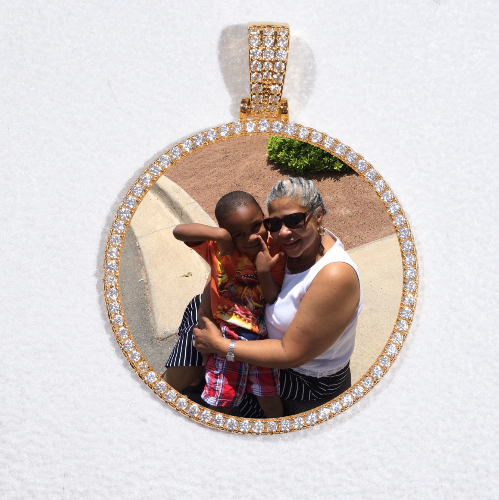 MEDIUM 3D CIRCLE CUSTOM PICTURE PENDANT