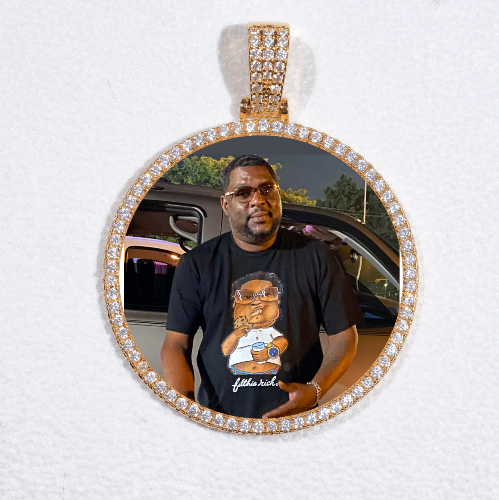 MEDIUM 3D CIRCLE CUSTOM PICTURE PENDANT