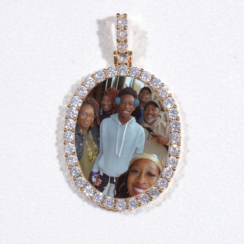 3D Oval Custom Picture Pendant