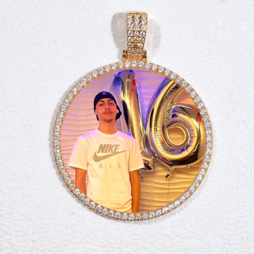 MEDIUM 3D CIRCLE CUSTOM PICTURE PENDANT