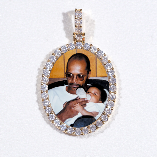 3D Oval Custom Picture Pendant