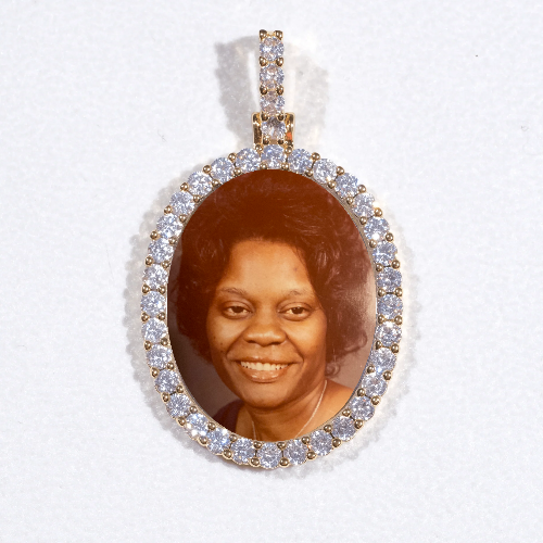 3D Oval Custom Picture Pendant