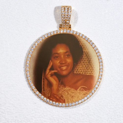 MEDIUM 3D CIRCLE CUSTOM PICTURE PENDANT
