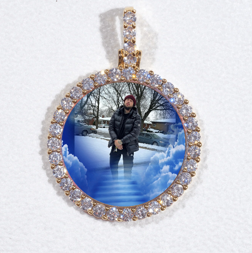 3D CIRCLE CUSTOM PICTURE PENDANT SMALL SIZE