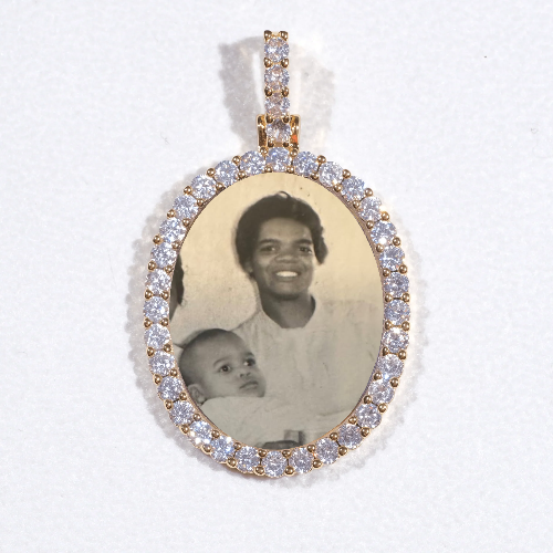 3D Oval Custom Picture Pendant