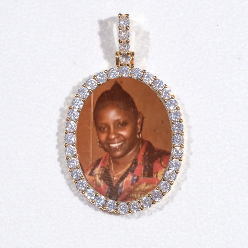3D Oval Custom Picture Pendant