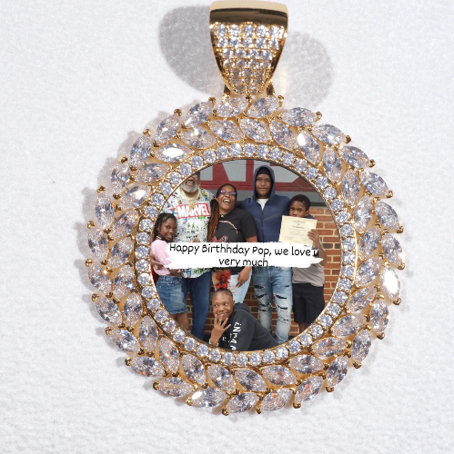 Large 3D Wheat Ear Custom Picture Pendant