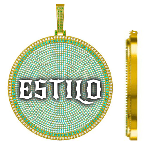 CUSTOM LETTER NECKLACE 3D BIG DISC
