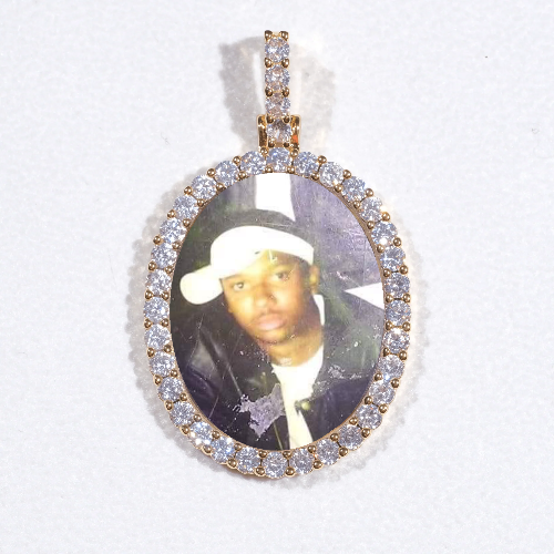 3D Oval Custom Picture Pendant