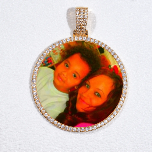 MEDIUM 3D CIRCLE CUSTOM PICTURE PENDANT