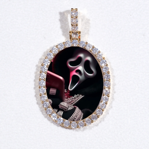 3D Oval Custom Picture Pendant