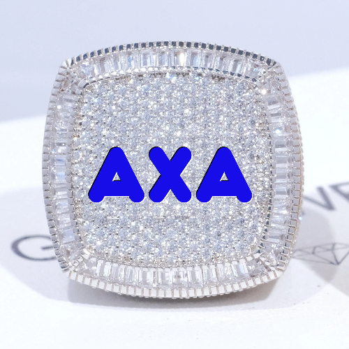 CUSTOM LETTER 3D ICED RING