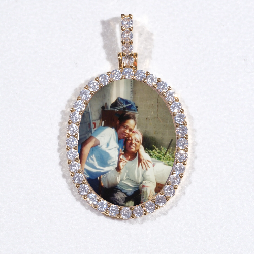 3D Oval Custom Picture Pendant