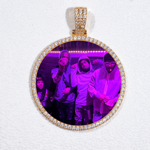 MEDIUM 3D CIRCLE CUSTOM PICTURE PENDANT