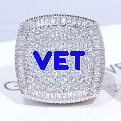 CUSTOM LETTER 3D ICED RING