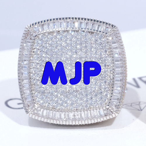 CUSTOM LETTER 3D ICED RING