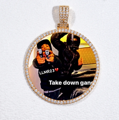 MEDIUM 3D CIRCLE CUSTOM PICTURE PENDANT