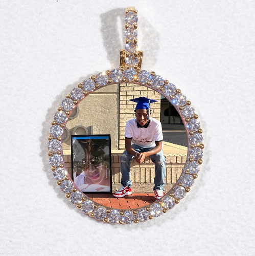 3D CIRCLE CUSTOM PICTURE PENDANT SMALL SIZE