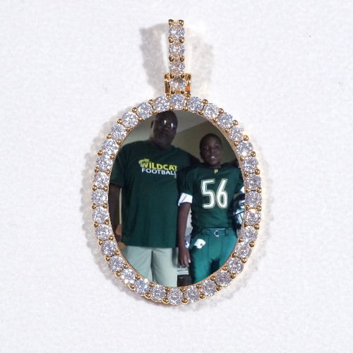 3D Oval Custom Picture Pendant