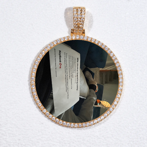 MEDIUM 3D CIRCLE CUSTOM PICTURE PENDANT