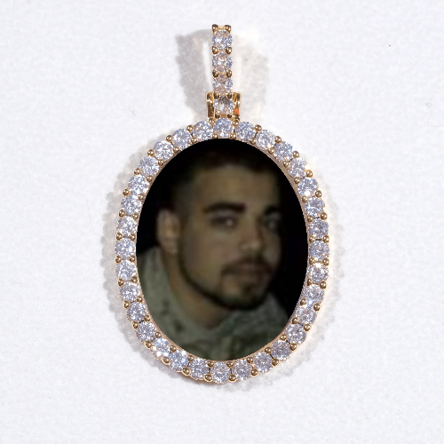 3D Oval Custom Picture Pendant