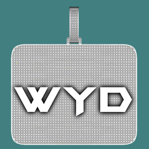 CUSTOM LETTER NECKLACE 3D BIG SQUARE