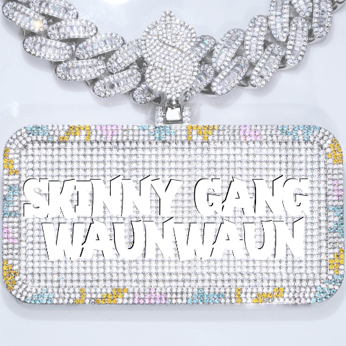 CUSTOM LETTER NECKLACE 3D COLORFUL SQUARE