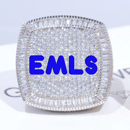 CUSTOM LETTER 3D ICED RING