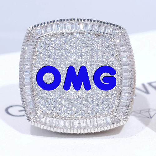 CUSTOM LETTER 3D ICED RING
