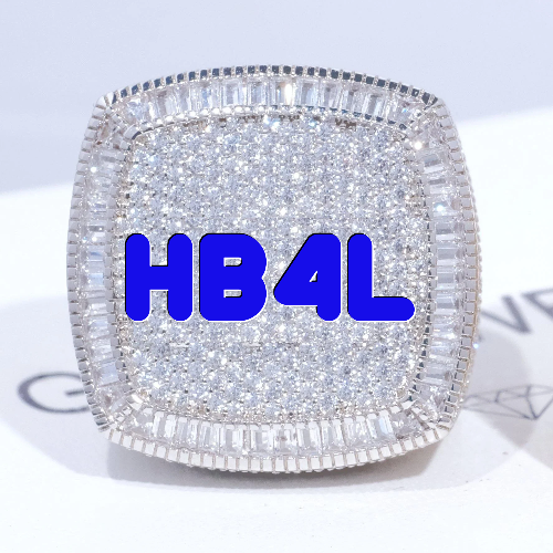 CUSTOM LETTER 3D ICED RING