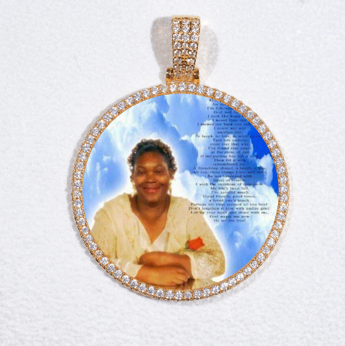 MEDIUM 3D CIRCLE CUSTOM PICTURE PENDANT