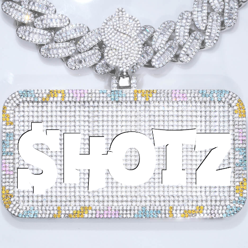 CUSTOM LETTER NECKLACE 3D COLORFUL SQUARE