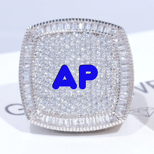 CUSTOM LETTER 3D ICED RING