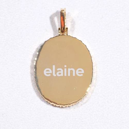 3D Oval Custom Picture Pendant