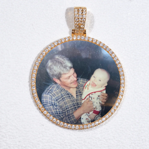 MEDIUM 3D CIRCLE CUSTOM PICTURE PENDANT