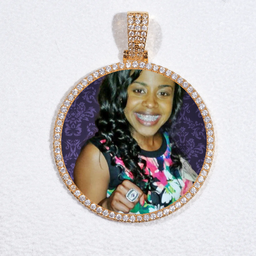 MEDIUM 3D CIRCLE CUSTOM PICTURE PENDANT