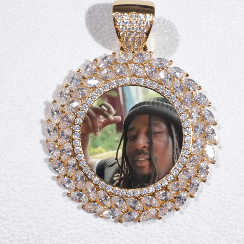 Large 3D Wheat Ear Custom Picture Pendant