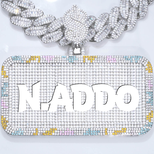CUSTOM LETTER NECKLACE 3D COLORFUL SQUARE