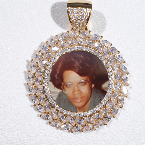 Large 3D Wheat Ear Custom Picture Pendant