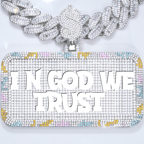CUSTOM LETTER NECKLACE 3D COLORFUL SQUARE