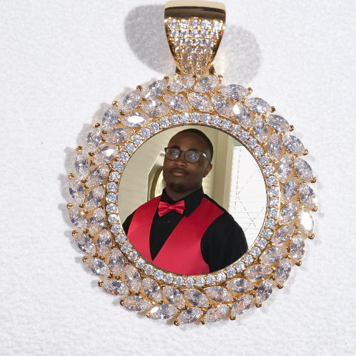 Large 3D Wheat Ear Custom Picture Pendant